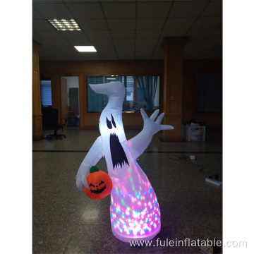 Inflatable white Ghost Pumpkin for Halloween decoration